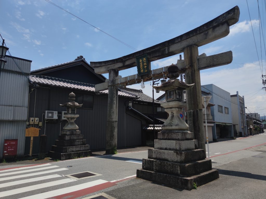 stone torii gate of Nangu-taisha Shrine,